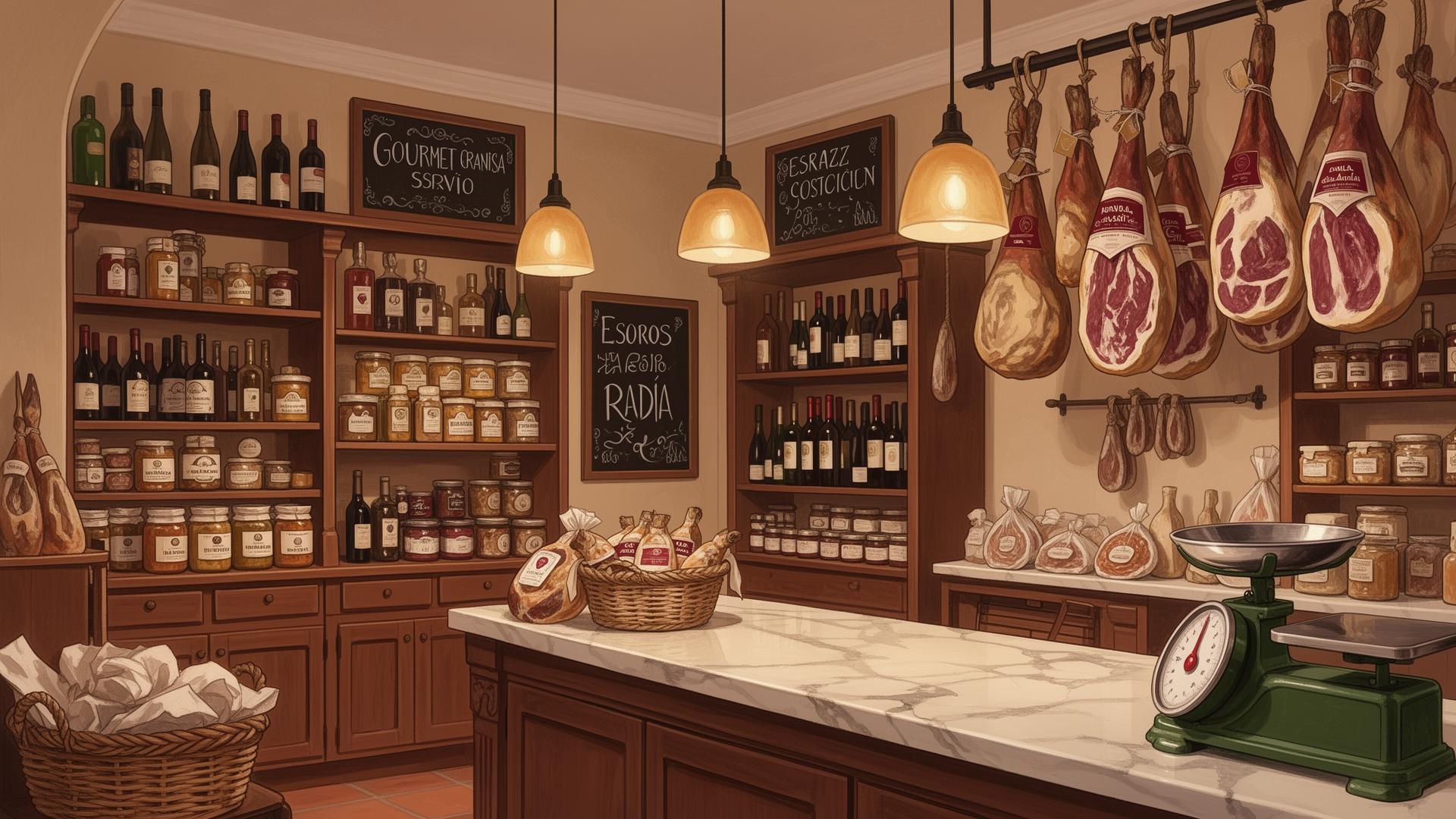Mostrador de tienda gourmet